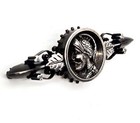 Victorian Etruscan Heraldic Soldier Handcrafted Antique Sterling Silver Pin Broo