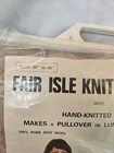 Vntg Fair Isle Sweater Knitting Kit Pack Brown Wool Scotland Pullover Cardigan