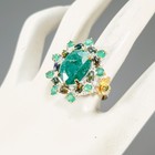 Handmade 10 Ct  Natural Green Beryl Ring 925 Sterling Silver Size 8  r438701