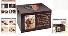Large Wooden Pet Memorial Urn   Photo Box For Dog   Cat Ashes