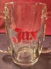 Jax Beer Double Fisted Mug Heavy Glass 5in tall New Orleans Louisiana Set Of 2