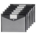  6 Pack Plastic Envelopes Poly Envelopes  Clear Document Folders 6 Pack-black