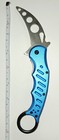 Karambit Aluminum Training Knife Fox Style Knives Instruction Blue Silat Dvd