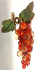 Vintage Mcm Multicolor Lucite Acrylic Grape Cluster On Vine B2