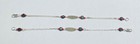 Sterling Silver Genuine Azabache coral  baby  Plaque Chain Link 6  Baby Bracelet
