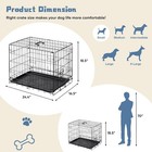 Home Eastwest Basics Dog Crate Pet Cage With Single double Door removable Tray