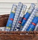 Vintage Rubbermaid Shelf Liner Blue Gingham Hearts New Old Stock Cottagecore