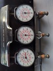 Heuer Hour Decimal Stopwatch Set Of 3 On Meylan Clipboard Track Road Sport