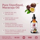 Organic Cold-pressed Maracuja Oil 100  Pure Skin Hair Nails Moisturizer