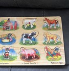 Melissa And Doug Frame Tray Puzzle Farm Animal Sound Jigsaw Puzzle 268 New Works