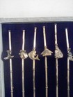 Vintage Nikko Japanese Sterling Silver 950 Stir Sticks Long Spoons Set Of 6