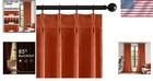 Velvet Blackout Curtains 40x108 Inches Classic Pinch Pleat Window Drapes