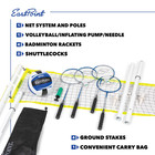 Eastpoint Sports Volleyball Badminton Set 2-in-1 Adjustable Height Net Kit