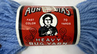 Vtg Aunt Lydia s Heavy Rug Yarn 100  Polyester 70 Yds Color  710 Med Blue