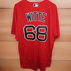 2020 Mlb Game Worn Used Nike Boston Red Sox Witte Home Red Jersey Size 46 