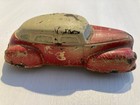 Vintage The Sun Rubber Co 4 Door Sedan Toy Car Made In Usa Red White