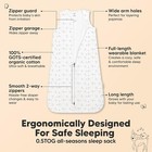 2-pack Baby Sleep Sacks Organic Cotton Soft Cozy Swaddle Sleepsacks Zippered