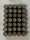 Hot Wheels - 1 64 Wheels   Rubber Tires  10 Sets  Real Riders Silver W  Gold Lip