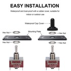 Weasch Momentary Toggle Switch  12v 30a  3 Pin Spdt  on -off- on     