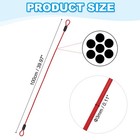 1 8  Dia 3 3ft  40   Vinyl Coated Stainless Steel Cable With Loops  Red