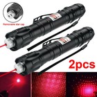 2pcs Red Laser Pointer Pen 650nm Rechargeable Lazer Beam batt charger