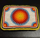 Beaded Belt Buckle Vintage Native American Shoshone Beaded Deerhide Belt Buckle 