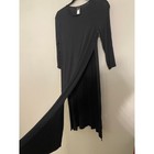 J jill Wearever Collection Long Sleeve Black Layering Sweater Dress Side Slit Ps