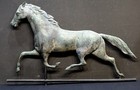 1800 s Antique Copper Full Body Running Race Horse Weathervane   Original Patina