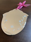 Vintage Art Deco Etched Floral Beveled Glass Wall Mirror  10 X 8 