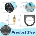 Onrlid Water Temp Gauge Universal 2  52mm Temperature 100-250       