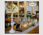 10 Pcs 19 7  Silver Wedding Centerpiece Flower Vases Mermaid Design Tall Table D