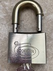 Vintage Corbin Solid Padlock With Key  Made In Italy  Working Lock 