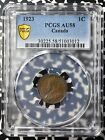 1923 Canada Small Cent Pcgs Au58 Lot g9703 Key Date 