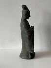 Old Antique Chinese Dynasty Bronze Statue Asian Woman Sculpture Ming Art Statue