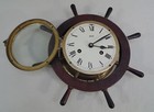 Vintage Schatz Germany Ships Wheel Clock Bell Missing Key Works  