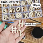 168 Pcs 1 Inch Wooden Alphabet Letters And Numbers For Home Decor Spelling