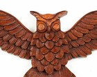 Flying Owl Wall Decor  Wall Ornament  Art  Sculpture  Wooden Statue  Family Gift