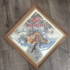 Miller High Life Beer Diamond Wildlife Series Mirror Sign-fox-   sly   