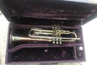 1957 Holton Super Collegiate Silver brass   Coprion Bell Trumpet W conn 5 Mpc