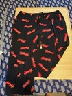 Budweiser Pajama Pants Mens Xl Black Red Logo Lounge Sleepwear 2009 Cotton