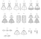 Sewing Pattern Sew 11 1 2  Fashion Doll Clothes Fits Barbie Vintage 50s 60s 3124