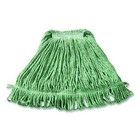 Rubbermaid Commercial Super Stitch Blend Mop  Cotton synthetic  M  Green  2 pack