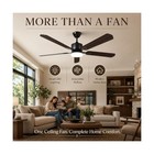 42 Inch Ceiling Fans With Lights And Remote Control  Black 42 Inches