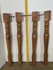 Vintage Set Of 4 Mid Century Wood Colonial Table Legs 28 3 8    Long Bolt On