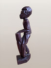 Vintage Hand Carved African Ebony Wood Sculpture