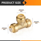 Efield  2 To 100 Packs  3 4   3 4   3 4 push Fit Equal Tee Brass Fitting Lead Free