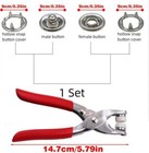 800pc Metal Snap Fastener Kit With Hand Press Tool Sewing Buttons Fastening Tool