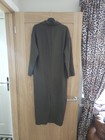 Women s Khaki Green Midi Shirt Dress Long Sleeve Polyester Blend Size M