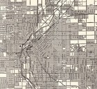 1907 Antique Denver Colorado Street Map City Map Of Denver Gallery Wall 2608