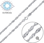 Sterling Silver Chain Singapore Rope Necklace Pure 925 Italy All Size 1 5mm-3 5m